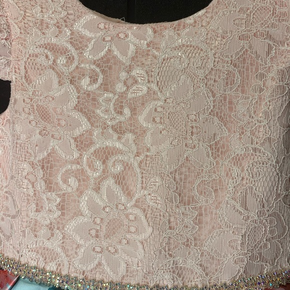 RARE EDITIONS
Lace Bodice Floral High/Low Dress - Picture 5 of 6